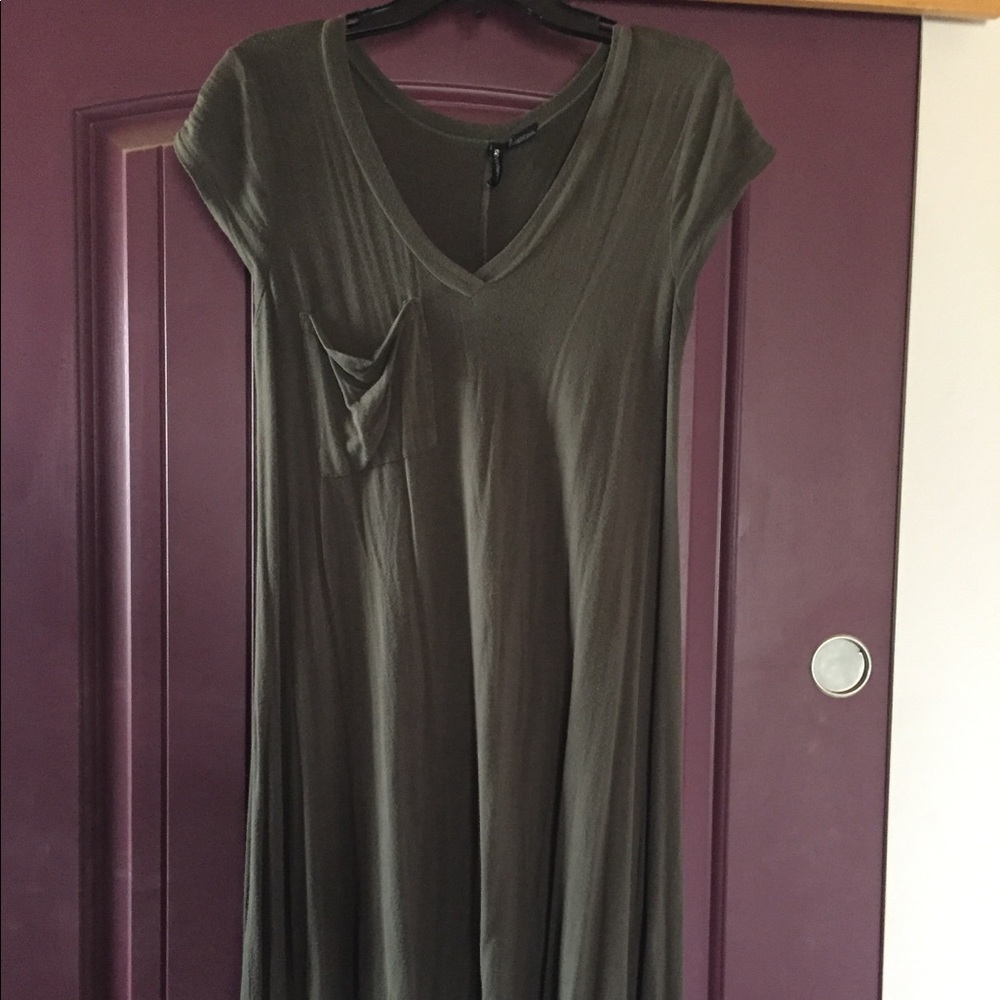 Green T-shirt dress